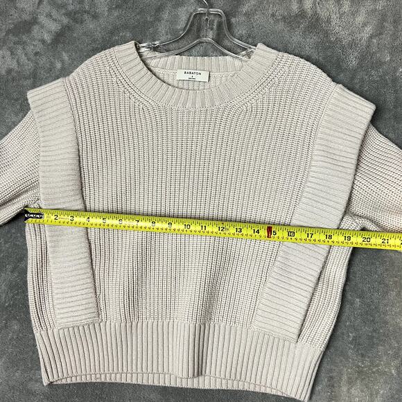 Aritzia Barbaton Knit Sweater Womens S 100% Merino Wool Fisherman Ivory - Picture 7 of 9